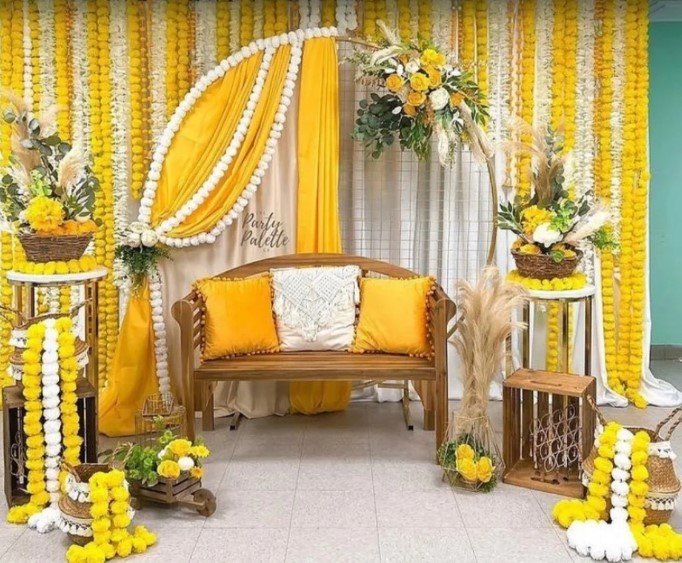 Swastik decorations and event organisers