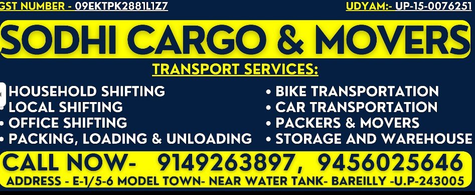 Sodhi Cargo And Movers- Bareilly