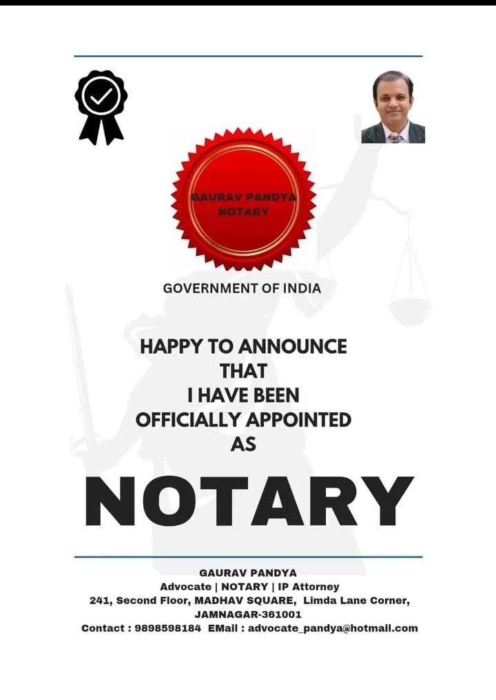 Advocate and Notary Gaurav Pandya