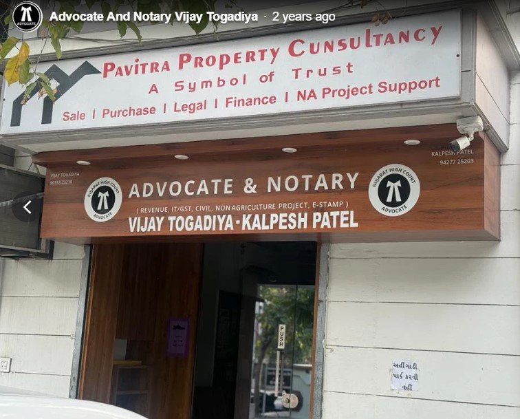 Advocate And Notary Vijay Togadiya