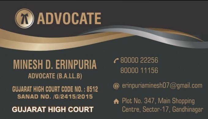 Advocate Minesh Durgesh Erinpuria