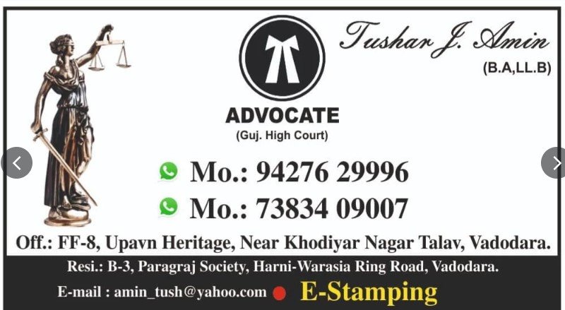 "KRISH ASSOCIATES" :- ADVOCATE TUSHAR AMIN