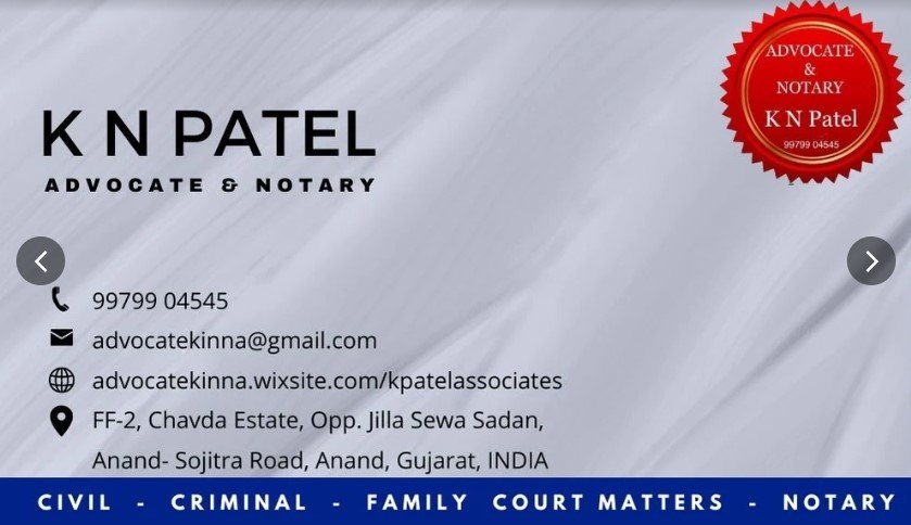 ADVOCATE KINNABEN PATEL- NOTARY PUBLIC and Surrogacy Legal Services