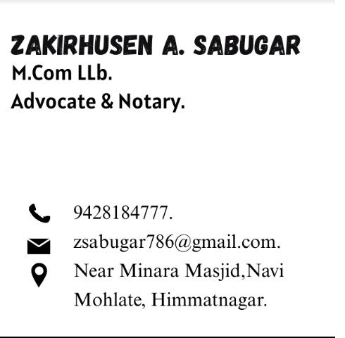 Zakirhusen A. Sabugar. Advocate & Notary