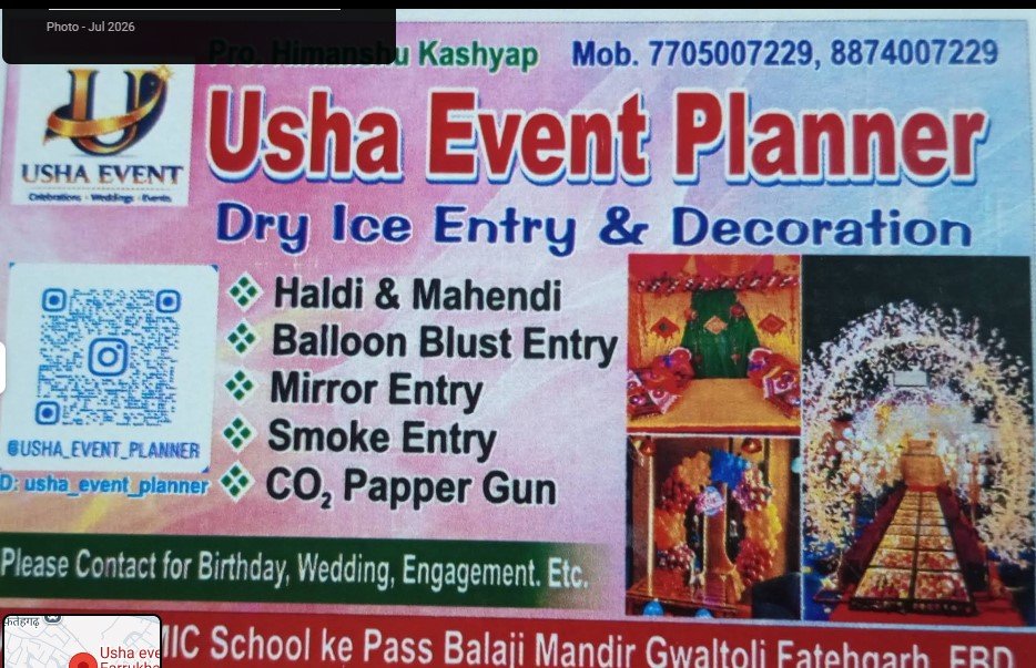 Usha event planner Farrukhabad