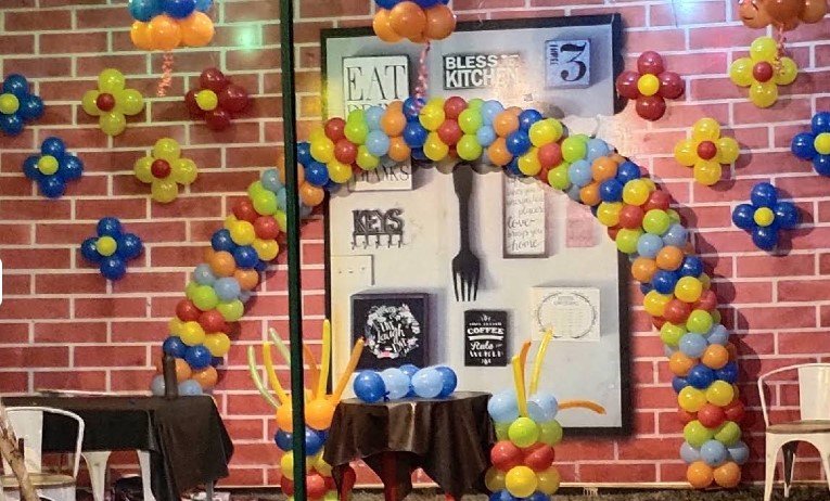 Jay bhole balloon decoration